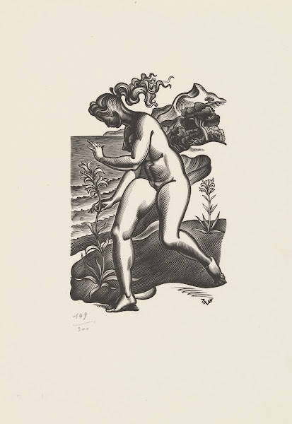 Landscape with a naked woman 20th century
