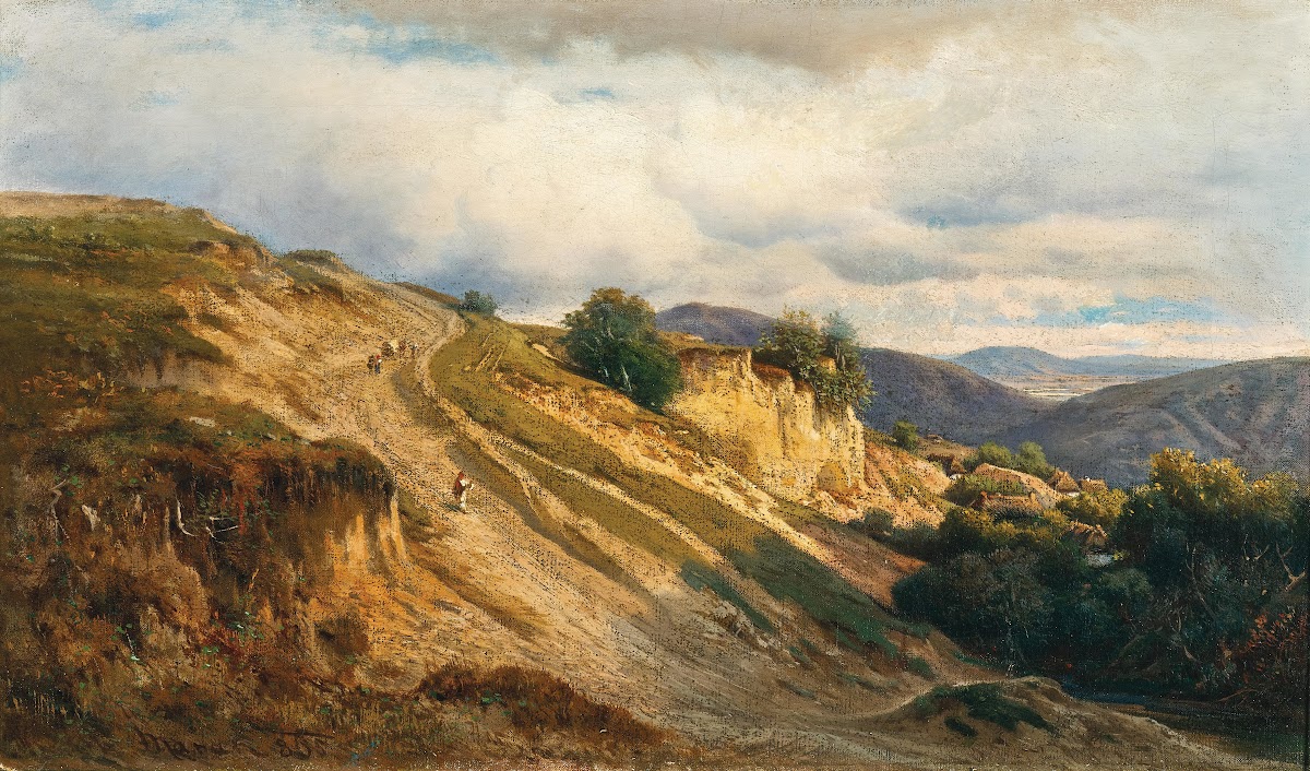 A Scene on the Váh River Upper Hungary 1865