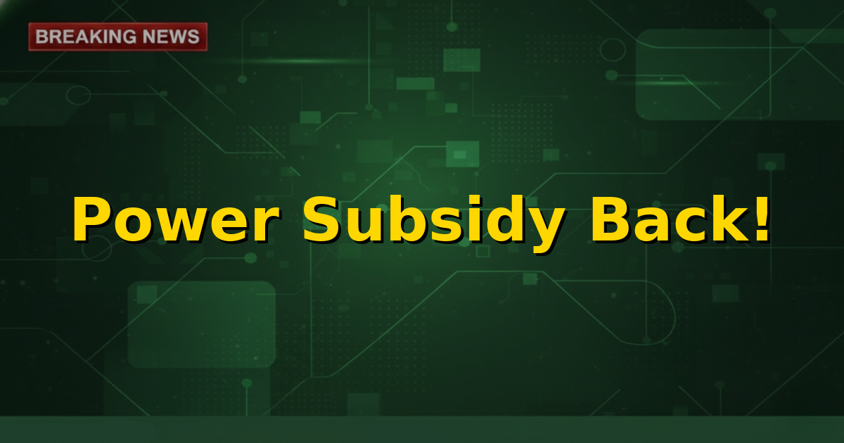 A graphic symbolizing electricity with mountains of Himachal Pradesh in the background, representing restored power subsidies.