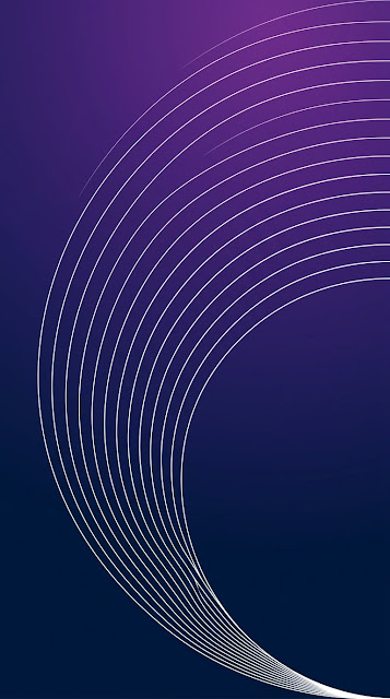 Minimalist Concentric Line Pattern with Blue and Purple Gradient Background - Free mobile Wallpaper