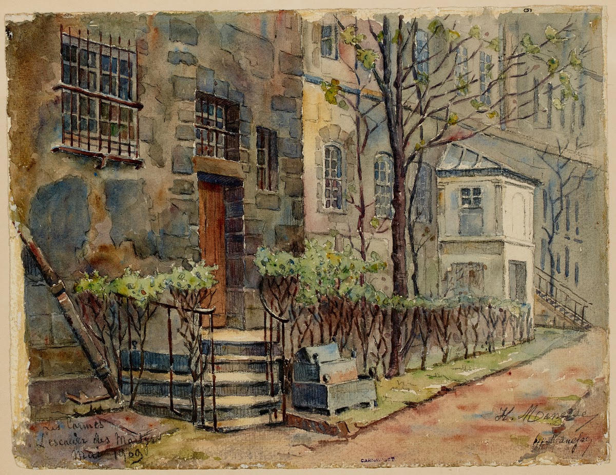 Couvent des Carmes escalier des Martyrs rue de Vaugirard 1909