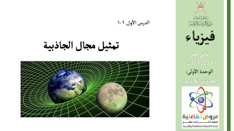 شرح درس تمثيل مجال الجاذبية - إعداد فاطمة الراشدية - فيزياء الصف 12 الفصل 1
