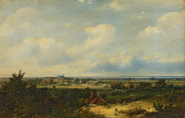 Extensive Landscape With A Church In The Distance