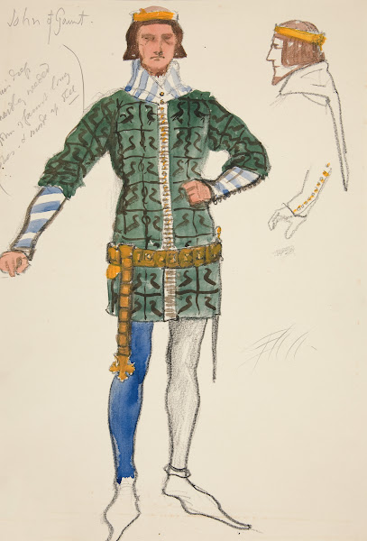 John of Gaunt costume sketch for Henry Irvings Planned Production of King Richar