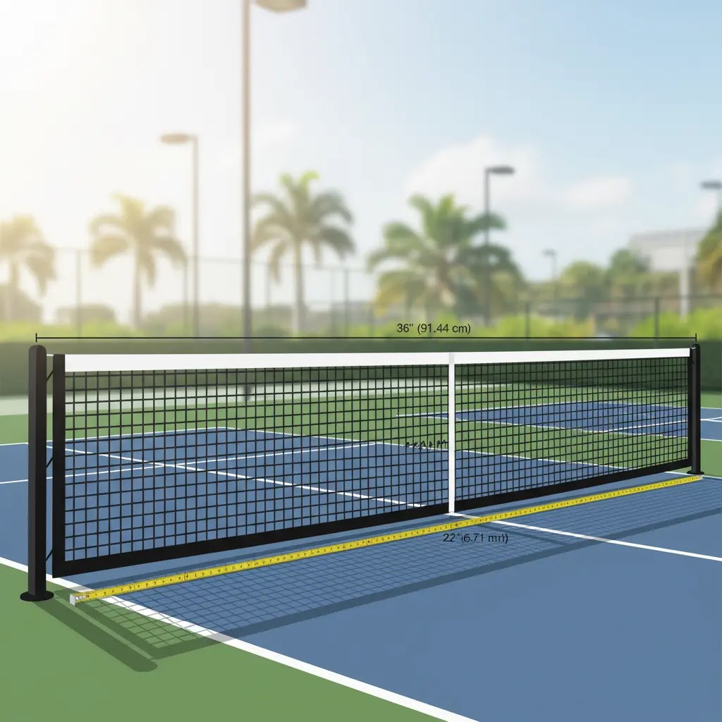 Berapa ukuran jaring pickleball yang standar