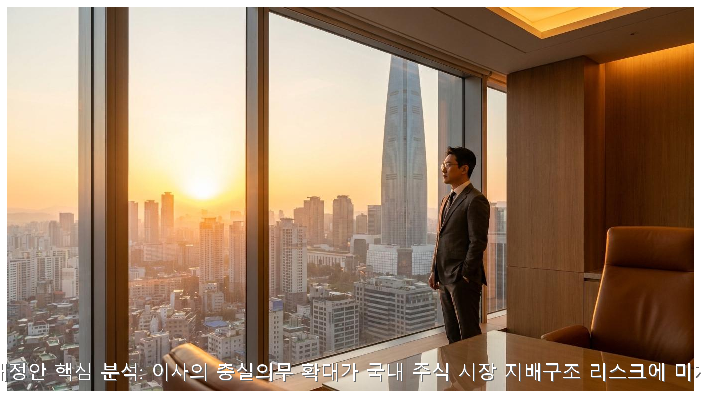 K-상법 개정안 핵심 분석: 이사의 충실의무 확대가 국내 주식 시장 지배구조 리스크에 미치는 영향 핵심 안내 및 분석 인포그래픽 (5)