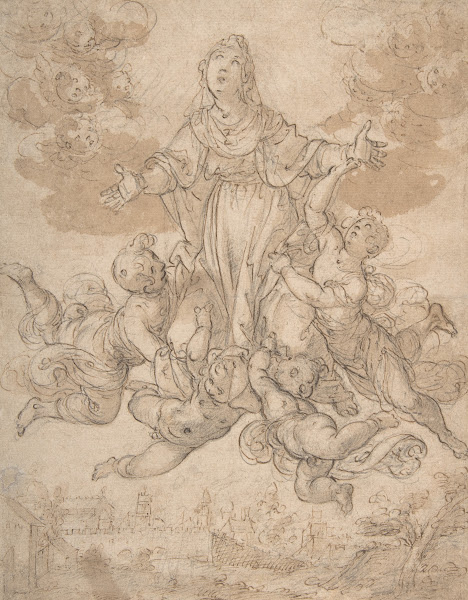 Virgin in Glory with Angels 15561622