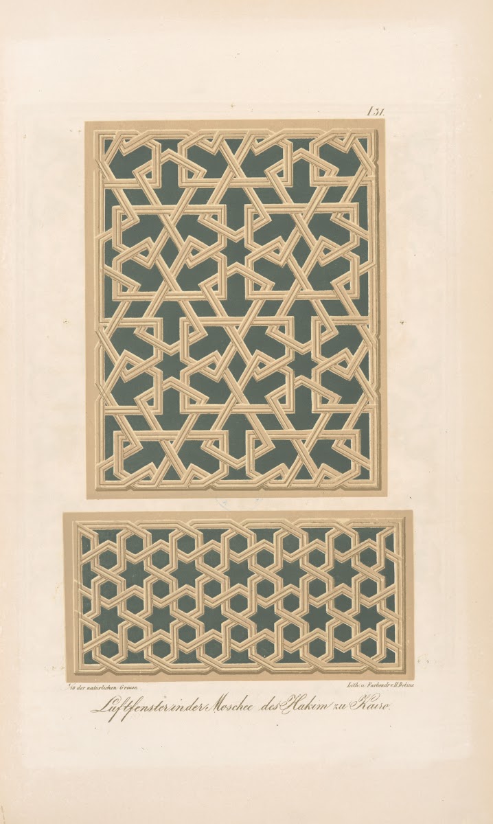 Laftfenster in der Moschee des Hakim zu Kairo 1842