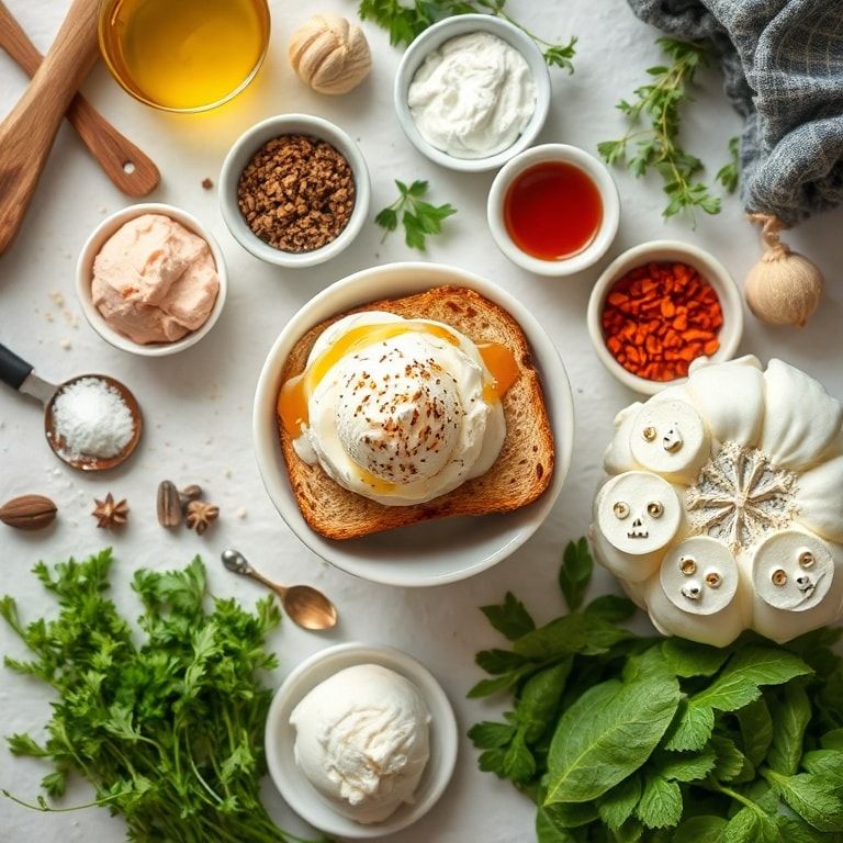 Ingredients for Easy Honey Toast Ice Cream Bowl Recipe for Dessert: Sweet Comfort in 40 Minutes
