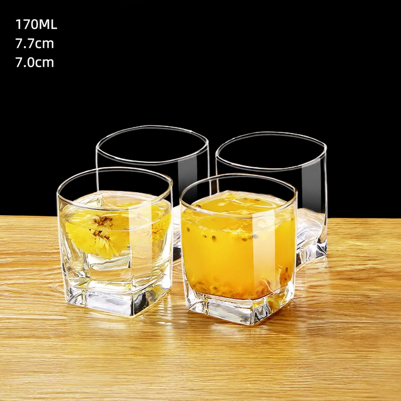 Glass set, 6 pieces, various shapes and sizes