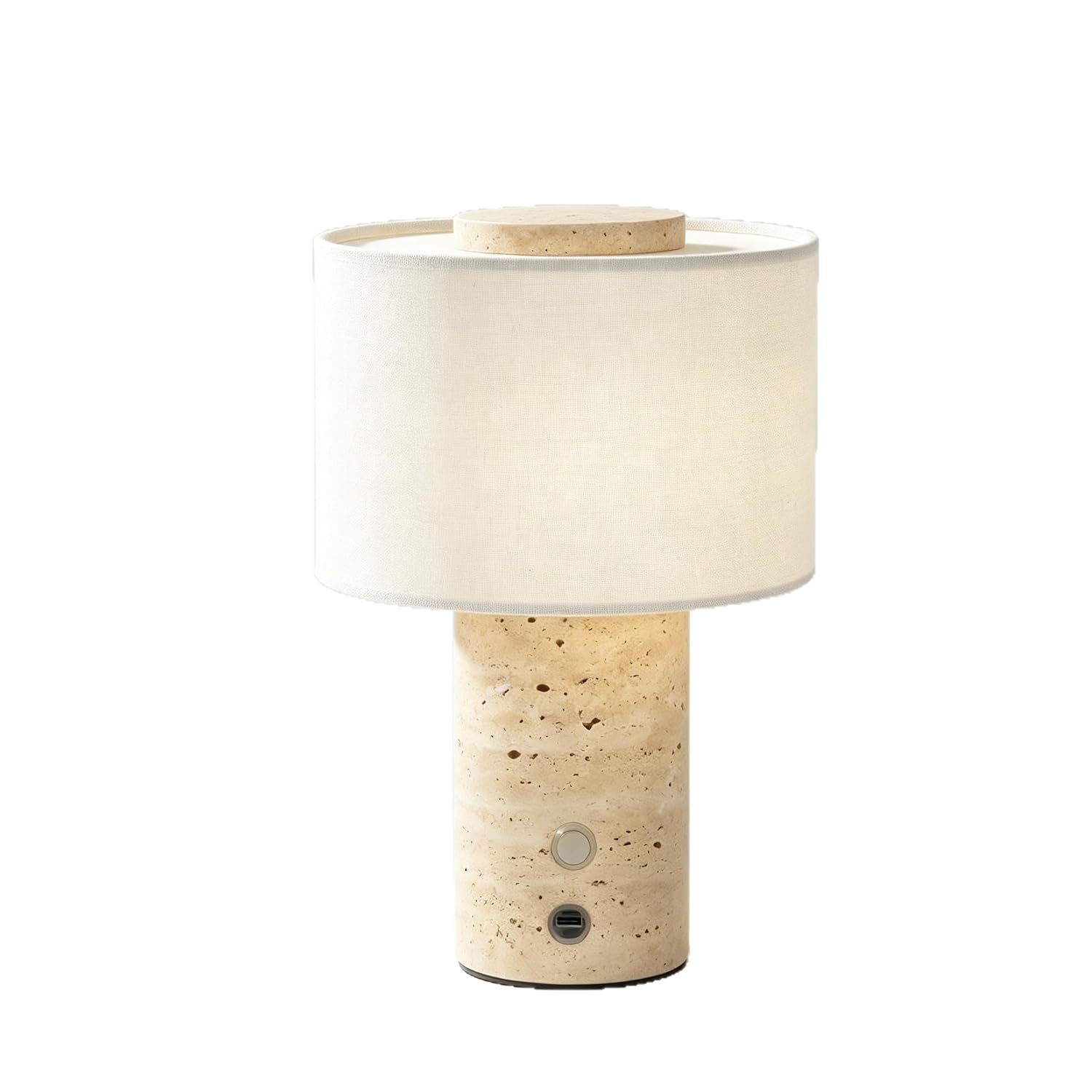 Marmor-Tischlampe mit Touchschalter