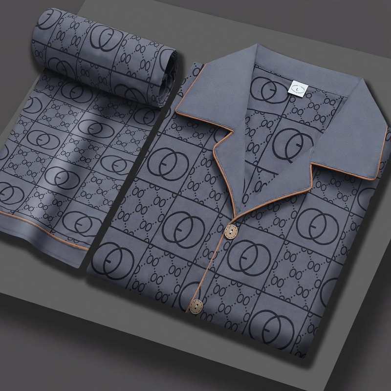 Men's pajama set, 100% cotton, multi-purpose