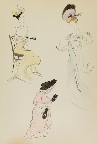 Mme Gauthereau  miss Gebhart Mme Hudson 1909