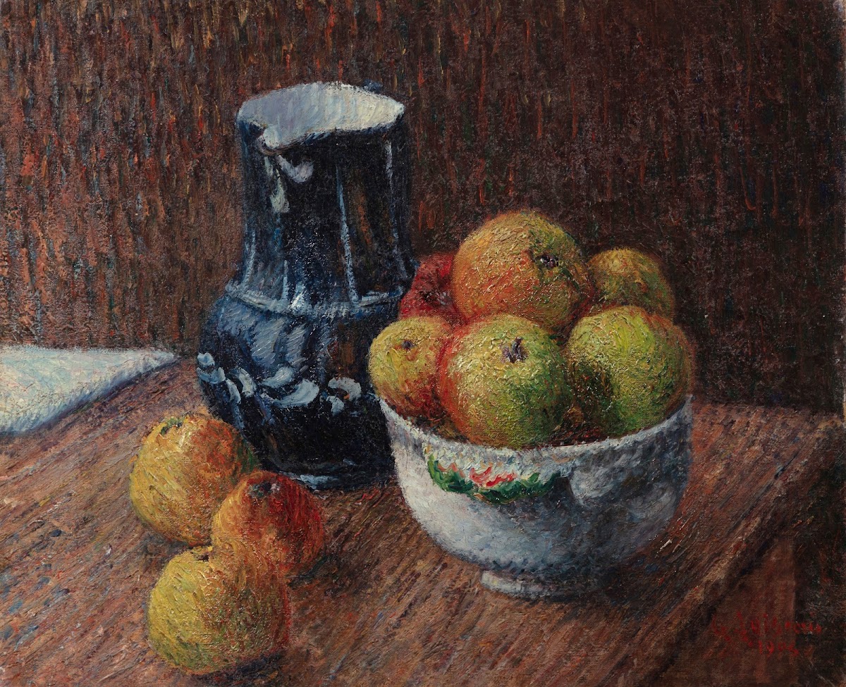 Nature morte cruche et pommes 1904