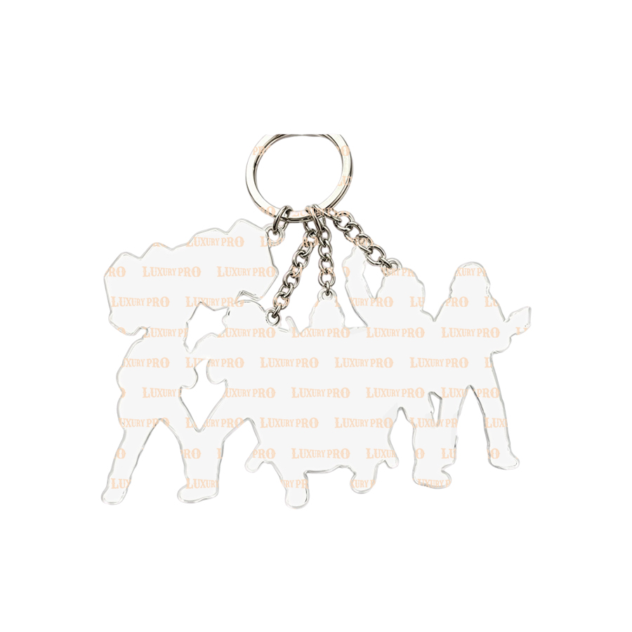 Multi-pendant Acrylic Keychain