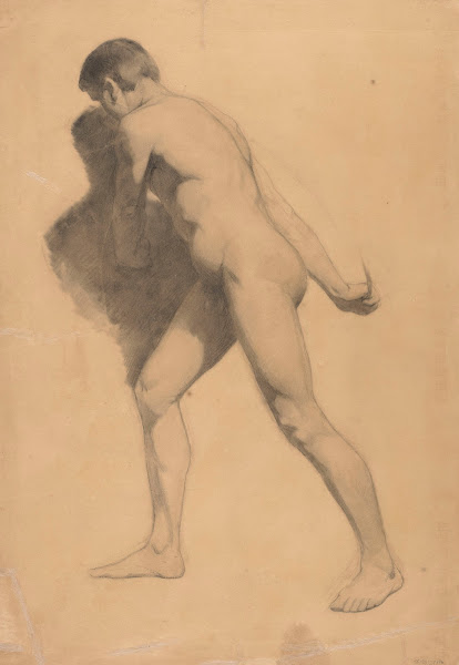 Male Nude Seen from the Side 1860