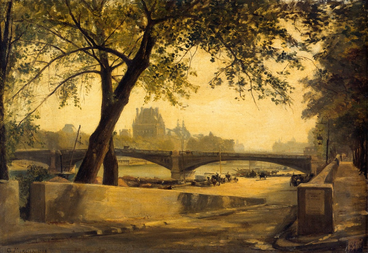 Le Pont de Solférino et le Pavillon de Flore vus du quai dOrsay 1888