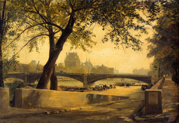 Le Pont de Solférino et le Pavillon de Flore vus du quai dOrsay 1888