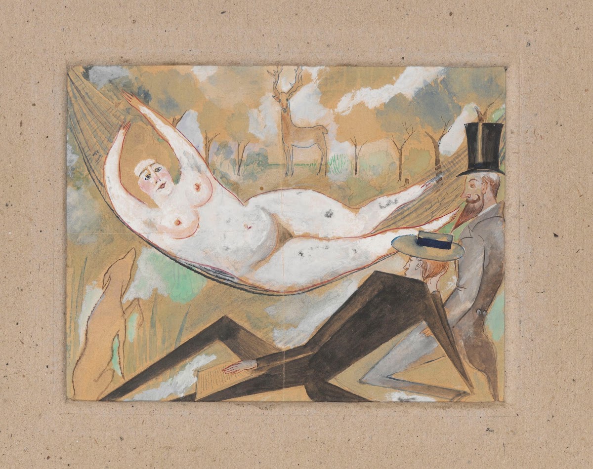 In a hammock 1917