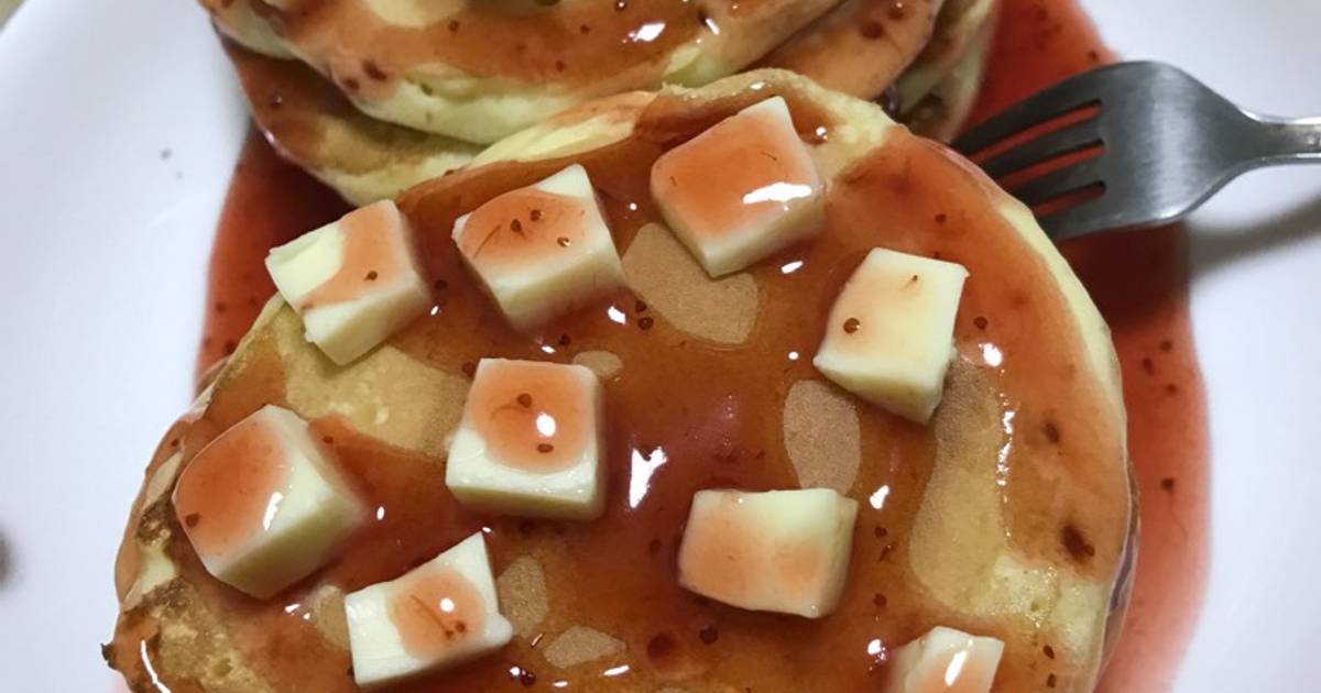 Pancake dâu+phô mai
