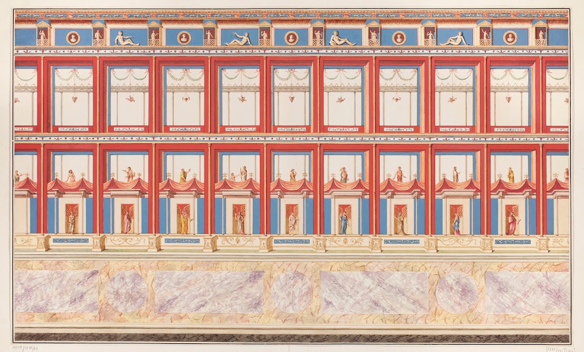 Vestigia delle Terme di Tito Wall ornamentation in room 15 1776