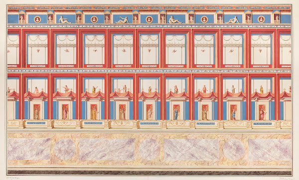 Vestigia delle Terme di Tito Wall ornamentation in room 15 1776