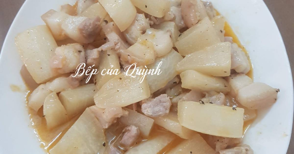 Củ cải kho ba chỉ