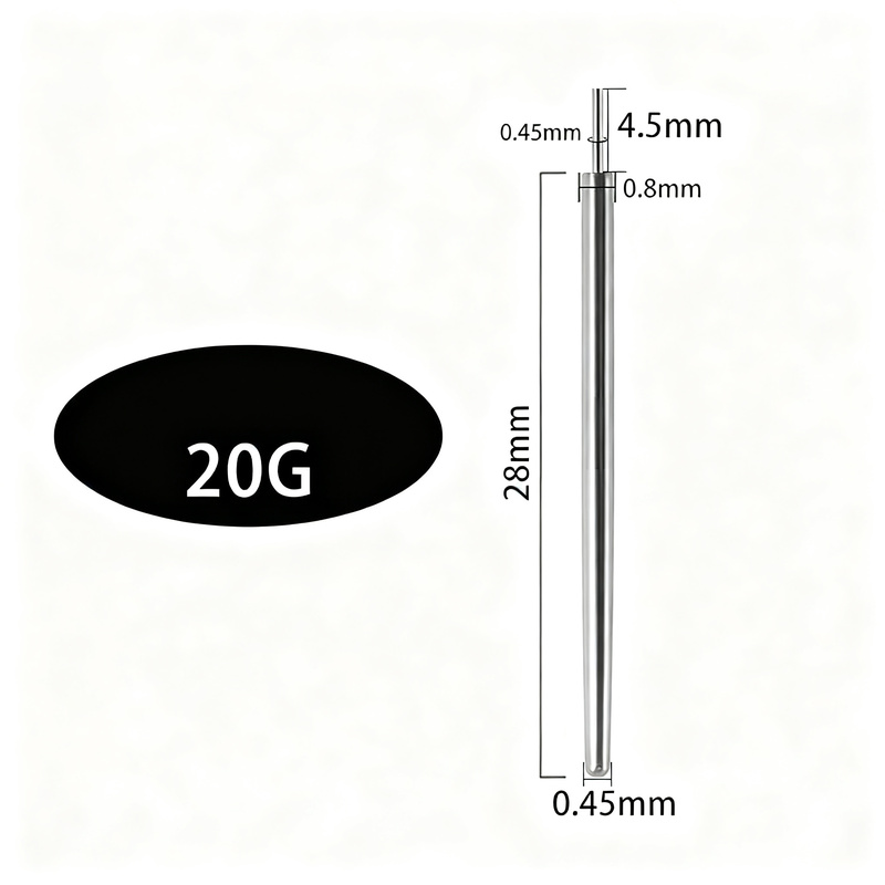 Titan-Piercingstab, flache Basis, Innengewinde