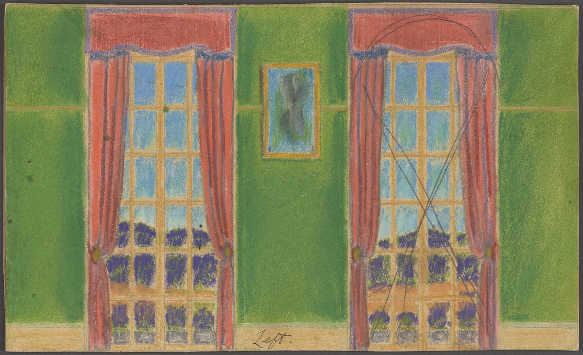 Adam and Eva Act I  II Backdrop 1934 1943
