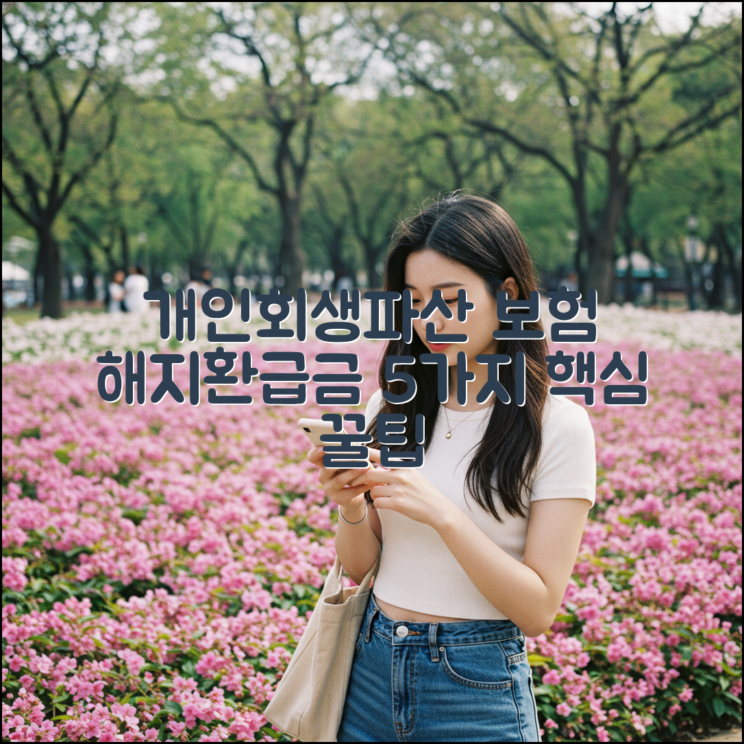 개인회생/파산, 보험 해지환급금 5가지 핵심