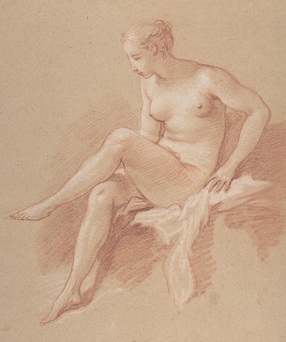 Seated female nude 1742