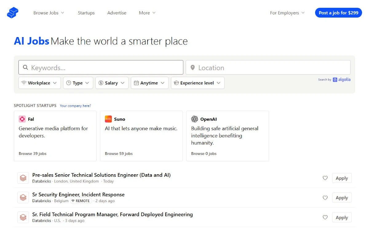 Captura de AI Jobs