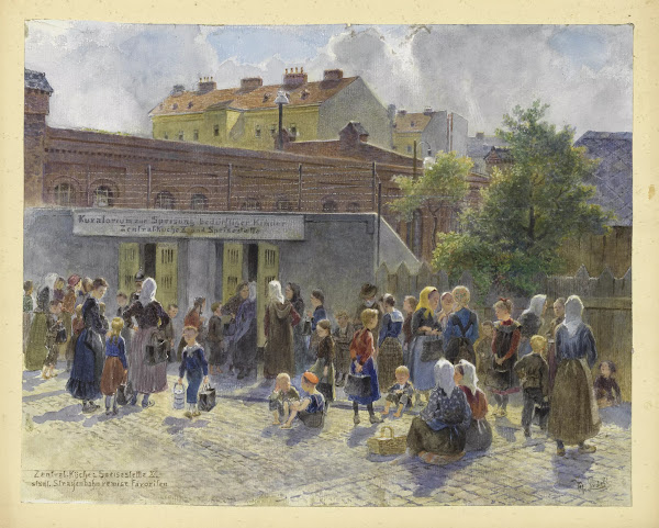 Zentralküche und Speisestelle X  städt Straßenbahnremise Favoriten 1914 1918