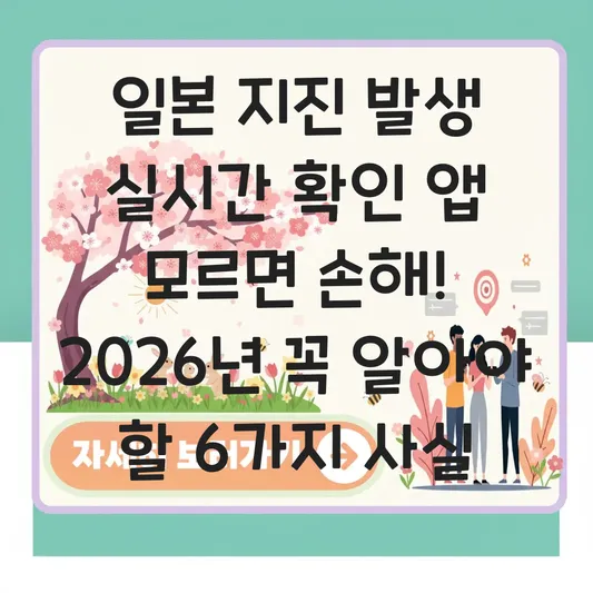 일본 지진 발생 실시간 확인 앱