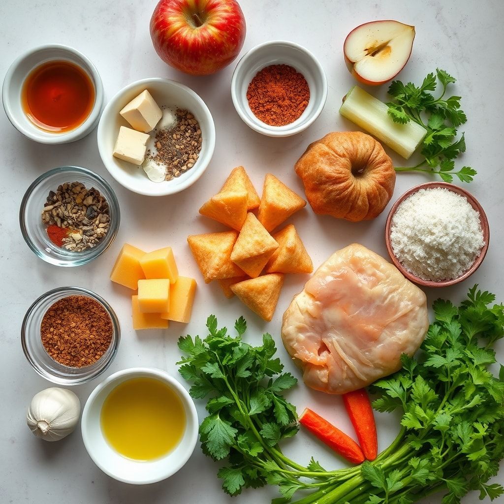 Ingredients for Apple Fritter Bites – Easy Homemade One-Bowl Mini Muffins
