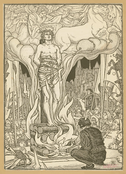 And last of all they burned him to ashes at the stake Thus came Faithful to his