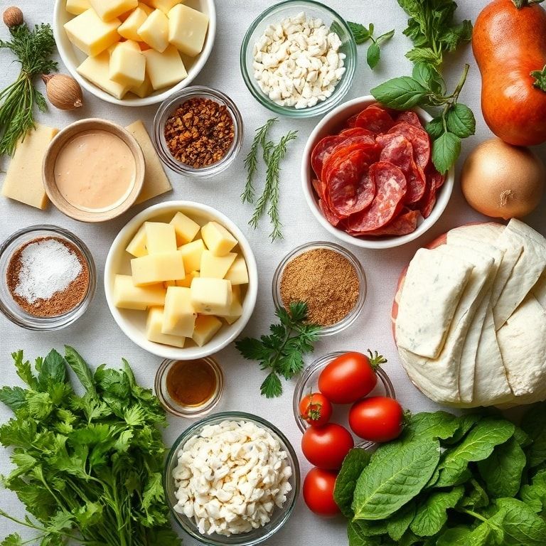Ingredients for Easy Homemade Stromboli Recipe with Cheese and Salami – Quick & Family‑Friendly