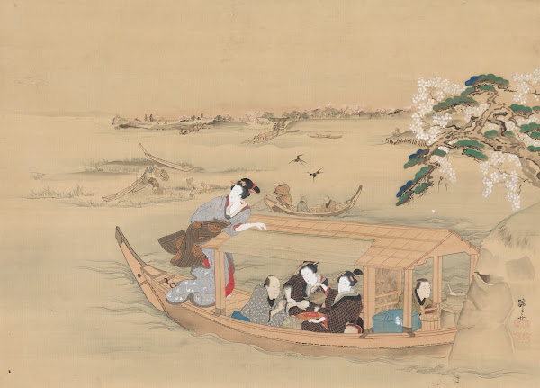 Boat to the Yoshiwara 1800s