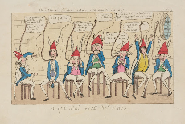 A qui mal veut mal arrive Evil comes to those who do evil 19th century