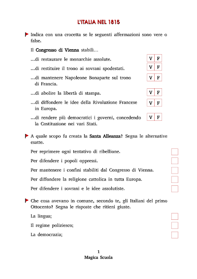 Anteprima della prima pagina: L'Italia nel 1815
