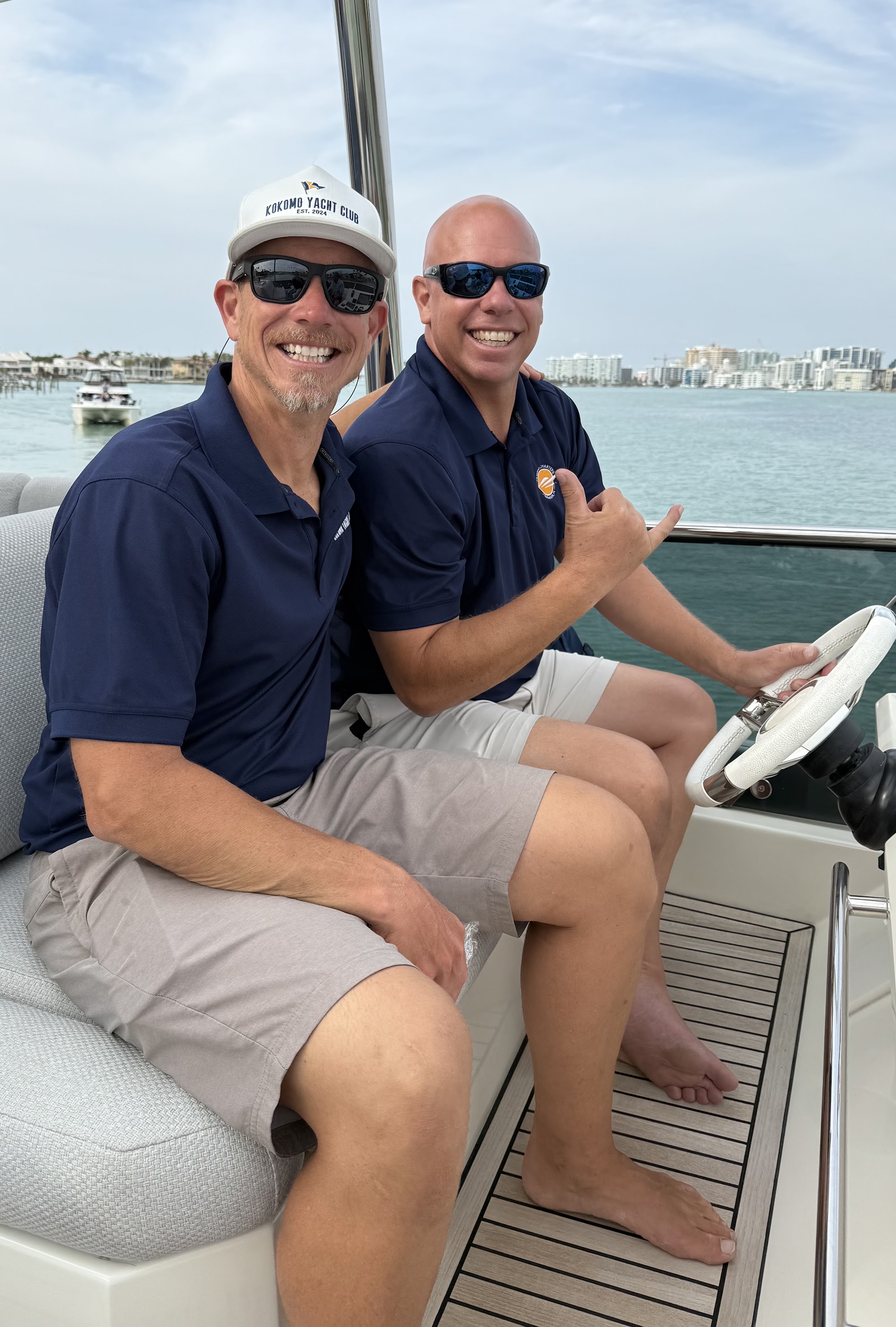 Guests relaxing on a yacht