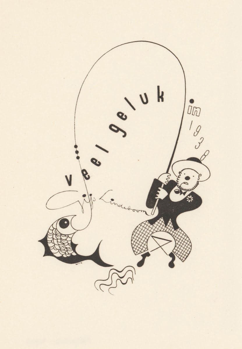 Nieuwjaarswens Voor 1938 Van Gijs Lindeboom 1937