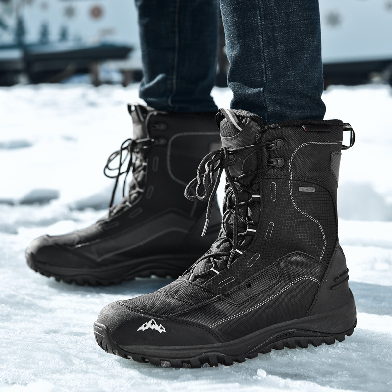 Winter snow boots for men, insulated, water-repellent