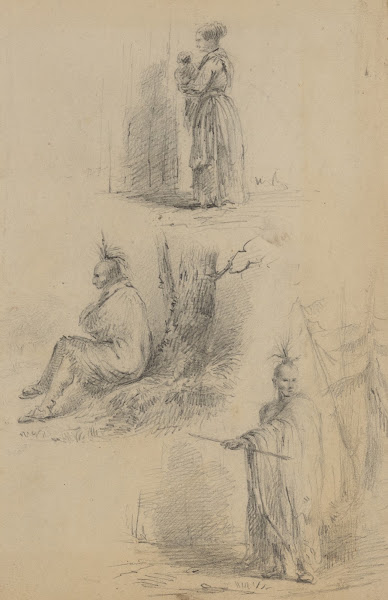 Two Native Americans and woman holding baby
