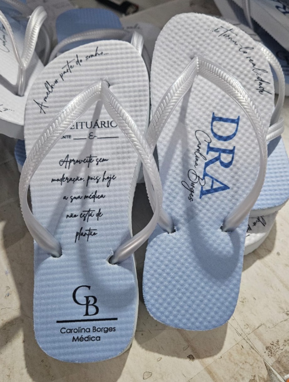 Chinelos personalizados para formatura
