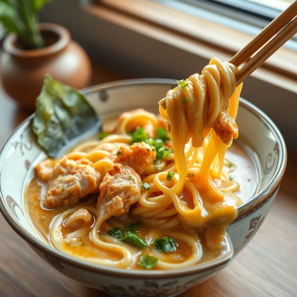 Creamy Garlic Chicken Ramen – Easy One-Pot Comfort in 30 Minutes finished