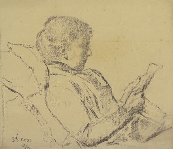 Luise Scholderer Zeitung lesend 1888