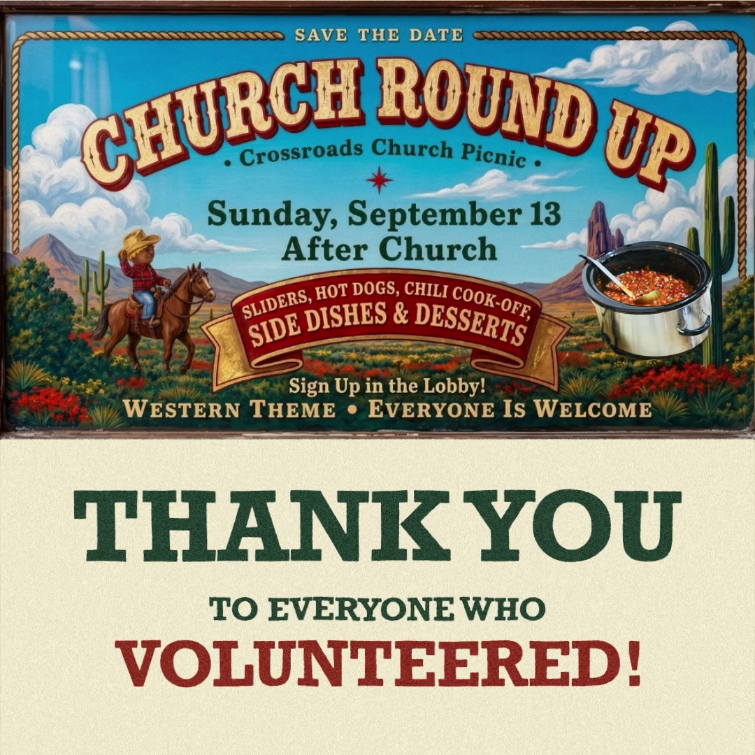 Church Round Up chili cookoff — thank you to everyone who volunteered!