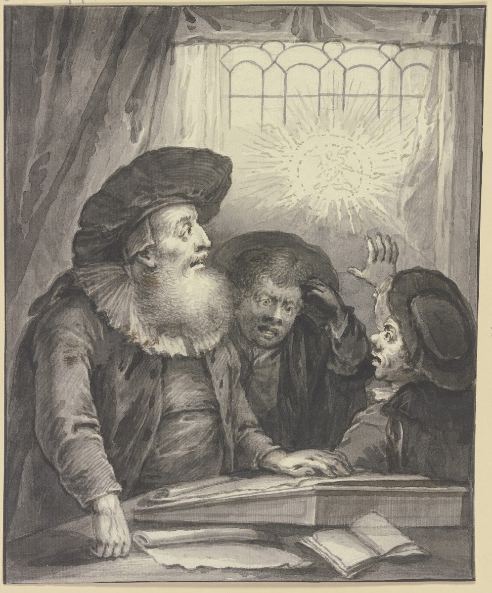 Rabbi Naphtali Ben Cohen mit zwei Schülern 1778
