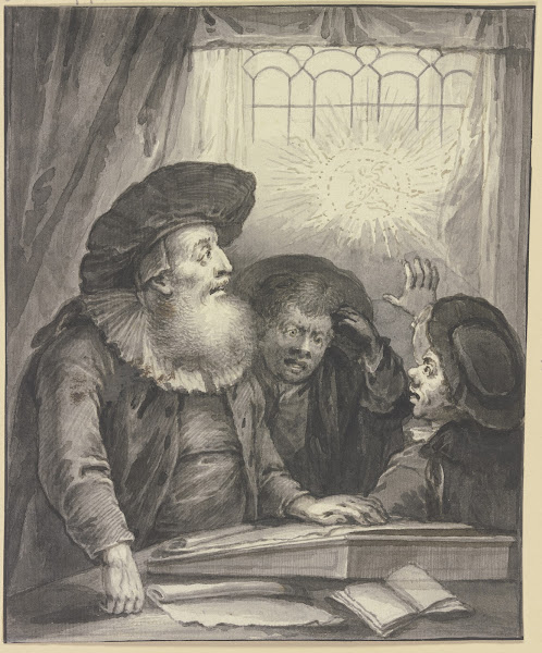 Rabbi Naphtali Ben Cohen mit zwei Schülern 1778
